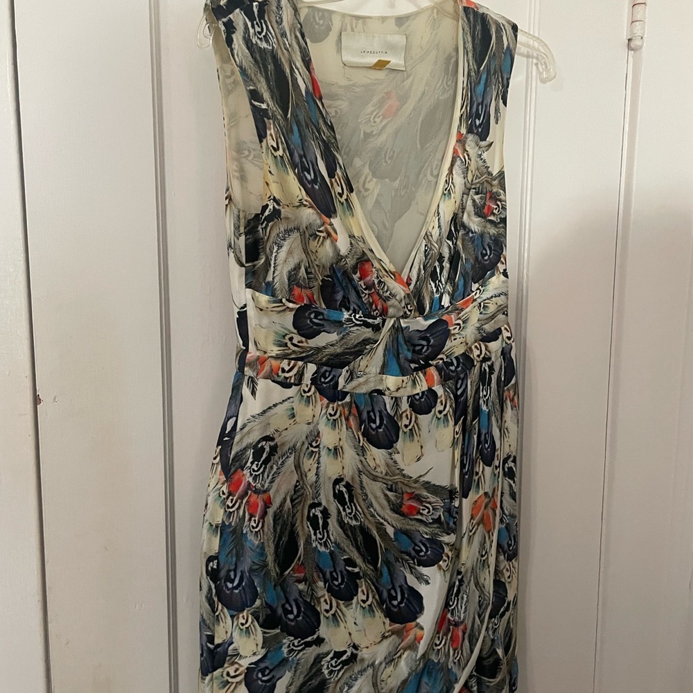 Night out on the town! Gorgeous silk faux wrap dress by Leifdottir.